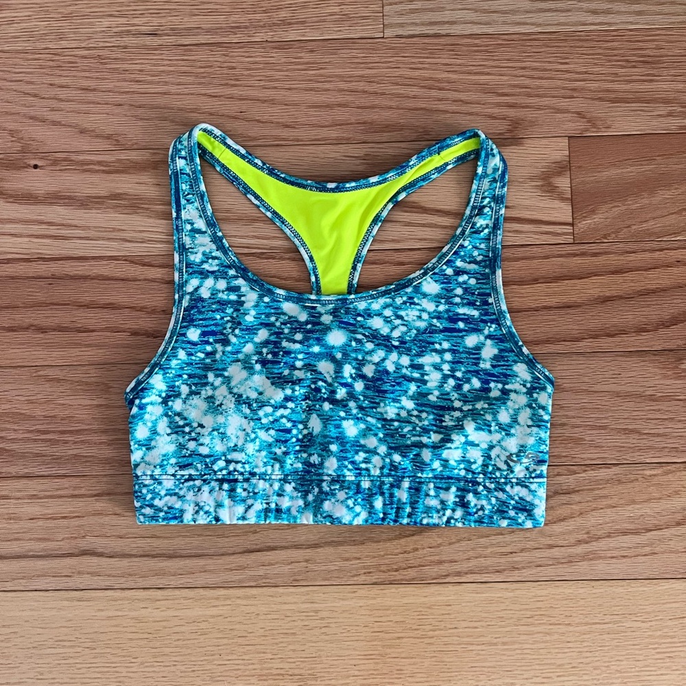 Target Blue and Yellow Reversible Sports Bra